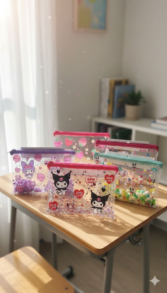 Kawaii 2 in 1 Confetti Filled Multipurpose Pouch