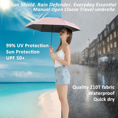 Portable Capsule Travel Umbrella – UV Protection & Waterproof