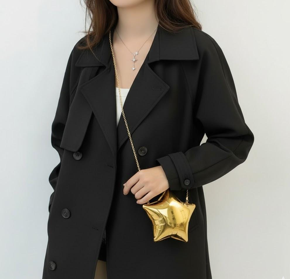 Star Acrylic Cross Body Clutch Bag