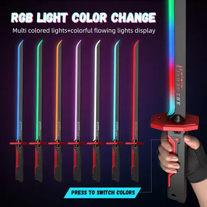 Sparkblade LED Sword with Smoke & Spark Effects – 7-Color Light Katana with Sound FX | Anime Cosplay Prop