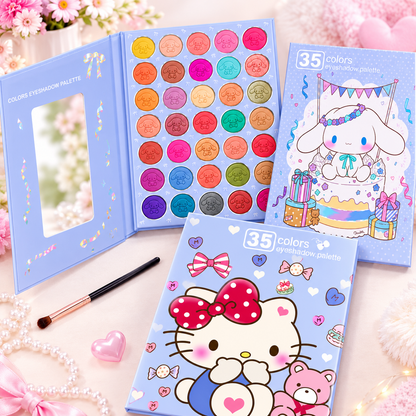 Cinnamoroll 35 Colors Eyeshadow Palette for Kids | Cute Makeup Palette