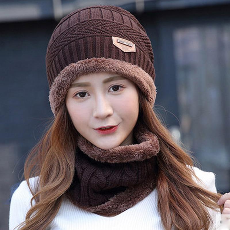 Beanie Cap Neck Warmer Beanie Full Set-2 Piece