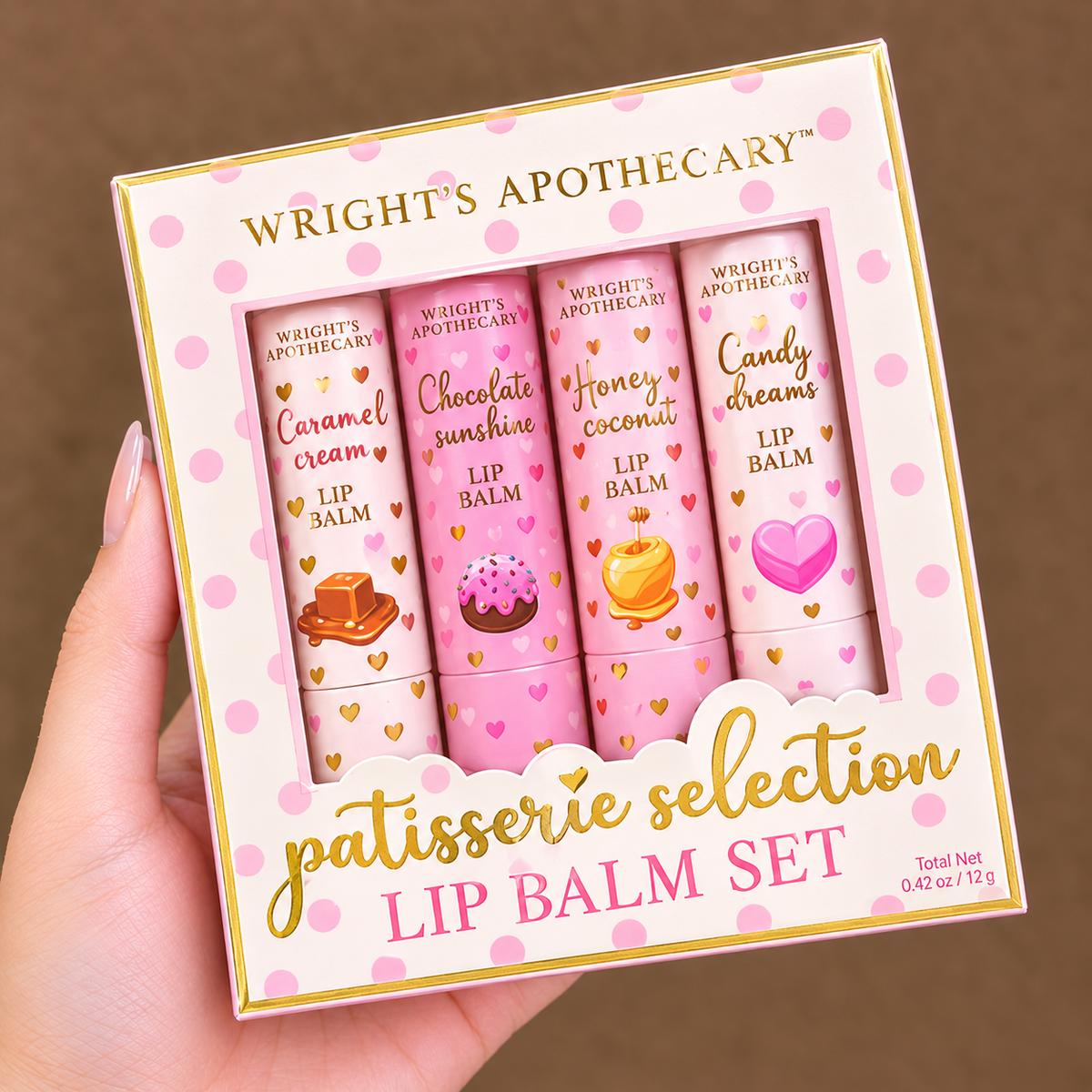 Gourmet Dessert Inspired  Lip Balm Collection – Pack of 4
