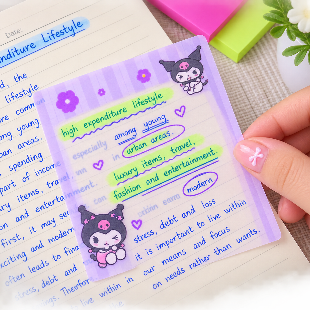 Sanrio Transparent Sticky Notes