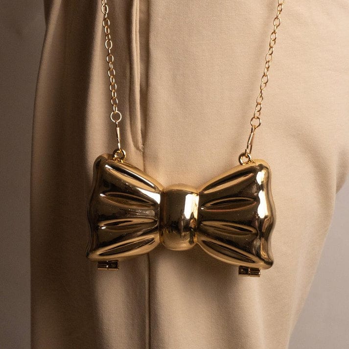 Acrylic Bow Cross Body Clutch Bag