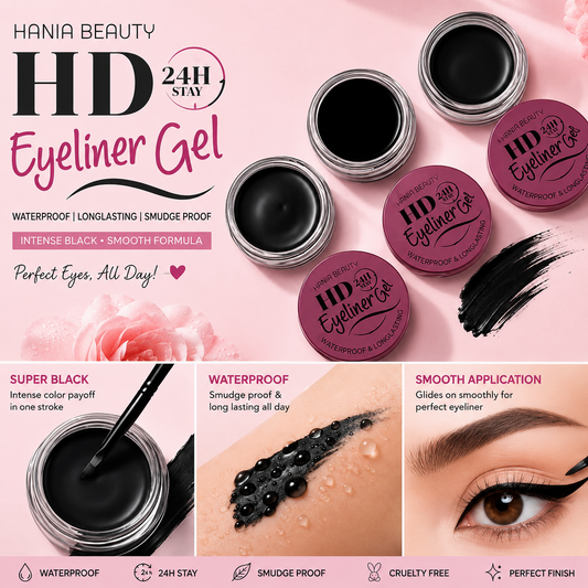 HD Gel Eyeliner – 24H Ultra Black & Waterproof