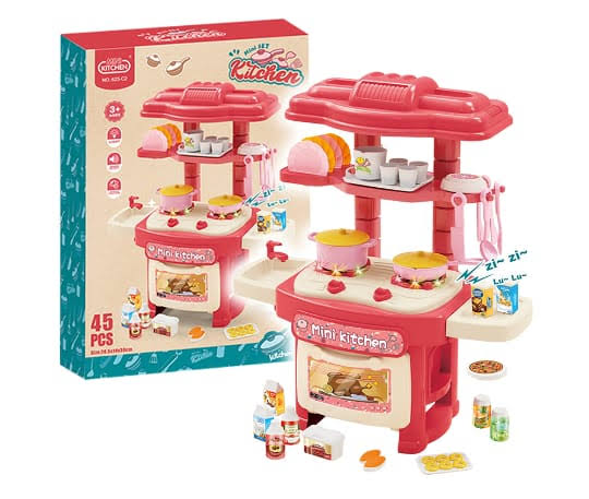 45 Pcs Kitchen Set With Light And Sound