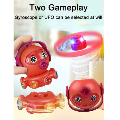 2 in 1 Gyro Flying And Land Spinner With Lights