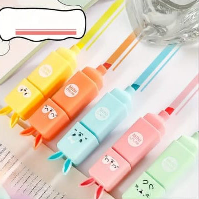 Pack Of 6 Bunny Highlighters With Free Organizer