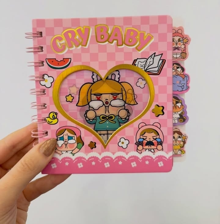 Cry Baby Notepad | Diary With Book Marks and Partitions
