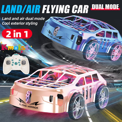 2-in-1 Land & Air Flying Remote Control Car | RC Car + Drone Combination for Kids
