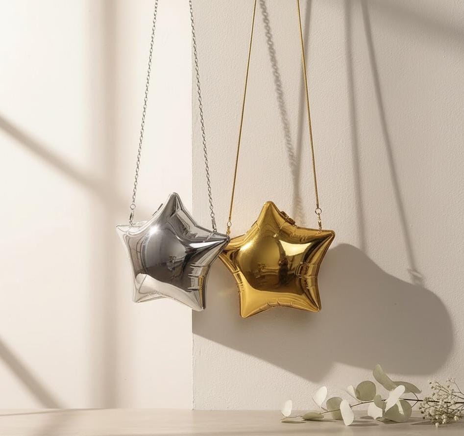 Star Acrylic Cross Body Clutch Bag