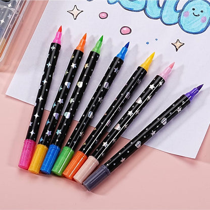 Dual Tip 24 Colour Glitter Marker