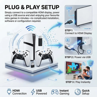 GS5 Game Station 5 With 2 Player Remotes | 200 Games