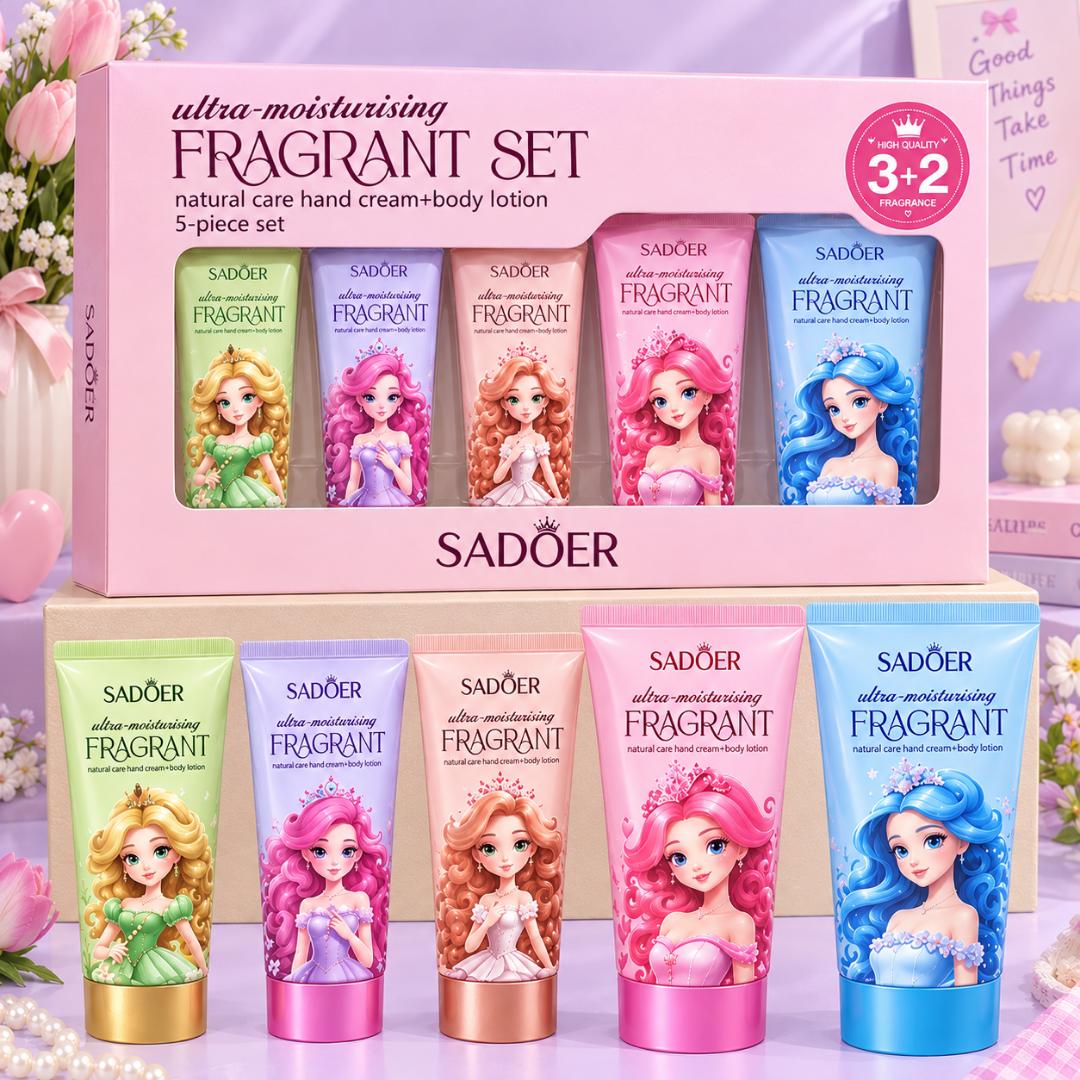 5 in 1 Princess Fragrant Body Set | Body Lotions & Hand Creams