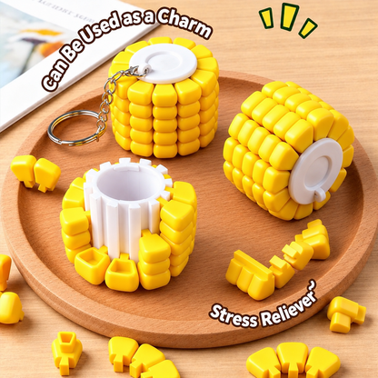 3D DIY Jigsaw corn puzzle and fidget Toy keychain