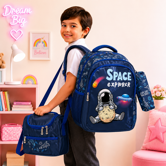 Spaceship 3 Pc School Bag