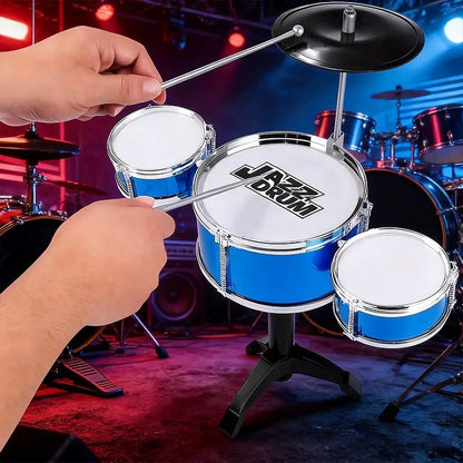 Jazz 3 Drum Series Musical Instrument Realistic Toy For Kids
