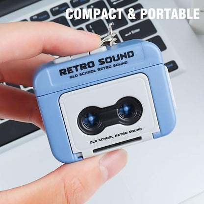 Mini Retro Cassette Recorder Music Key Chain | Record & Play