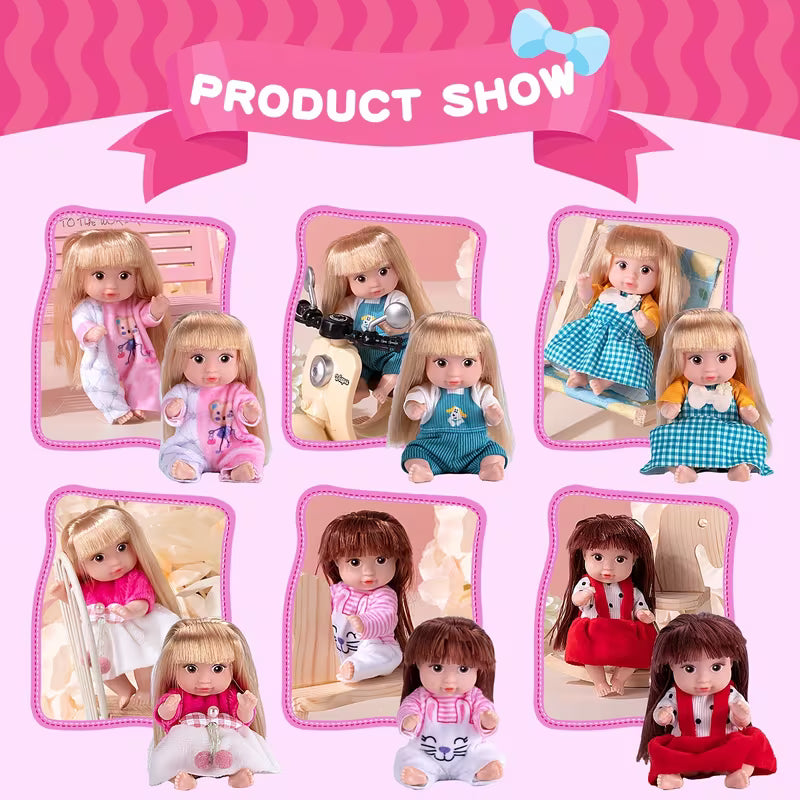 Long Hair Mini Baby Dolls