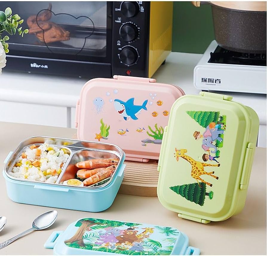 Animals theme Stainless Steel Hot N Cool Bento Lunch Box