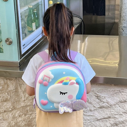 Kids Unicorn Hardcase Backpack With 3D Wings