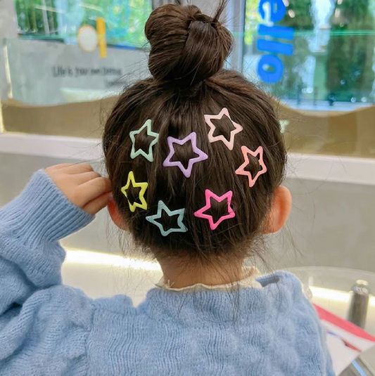 Pack Of 10 Star Clips Multi Color