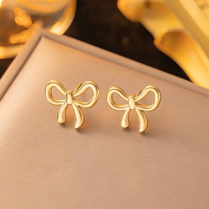 Bow Stainless Steel Earings