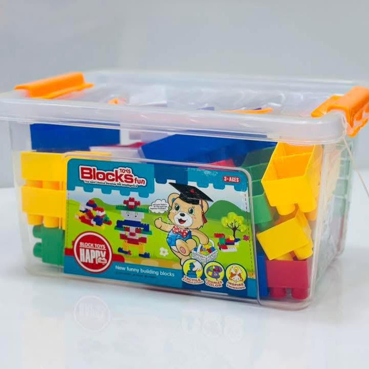 Kids Colorful Blocks With Storage Box