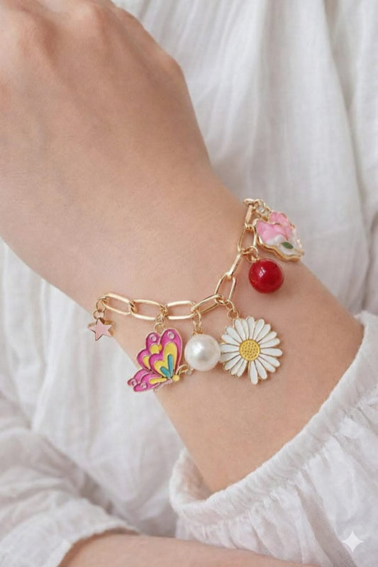 Kids Butterfly Charms Bracelet