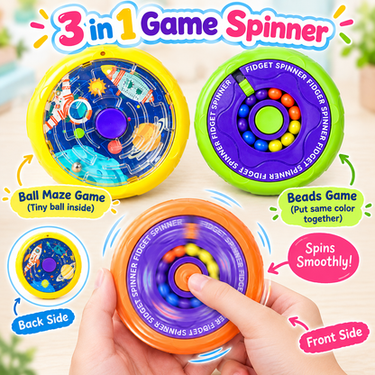 Double Sided Maze Beads Game Spinner