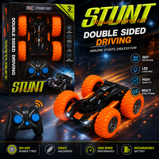 RC Remote Control Stunt Car | 360 Rotation Double Sided Driving