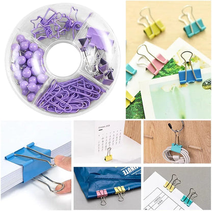 4 in 1 Paper Clips | Binder Clips |Bulldog Clips | Push Pins