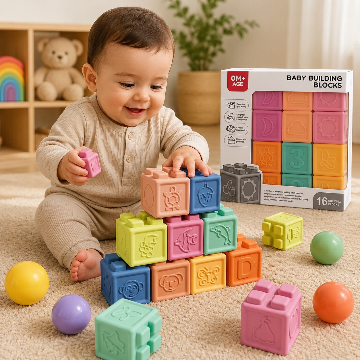 Soft Rubber Silicon Blocks