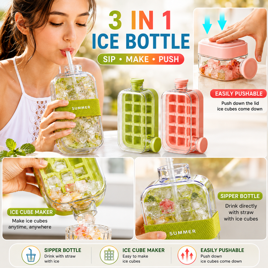 2 in 1 Ice Cube Maker and Sipper Bottle