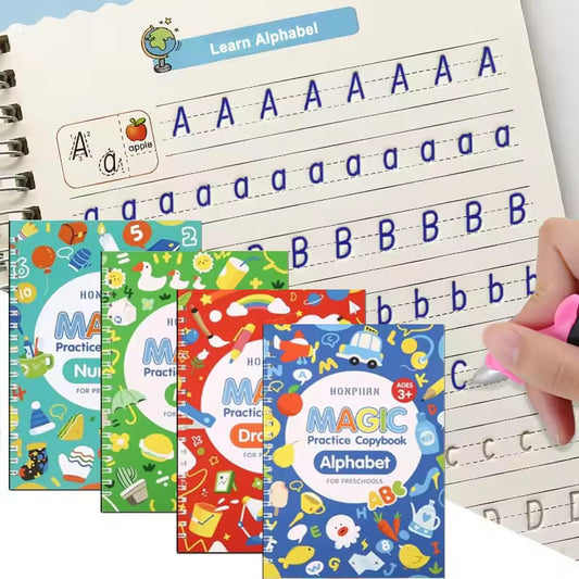 Magic Practice Learning Book for Kids | Reusable Writing Book with Disappearing Ink (10 Minutes)