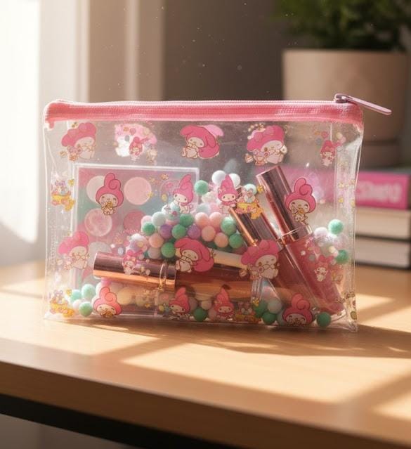 Kawaii 2 in 1 Confetti Filled Multipurpose Pouch