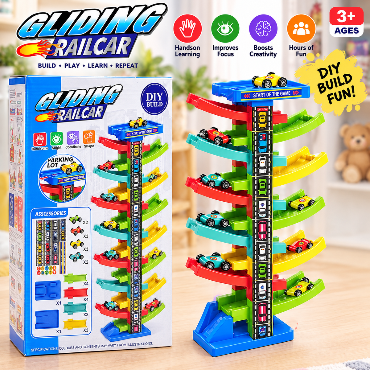 DIY Ramp Racing Car Tower Track