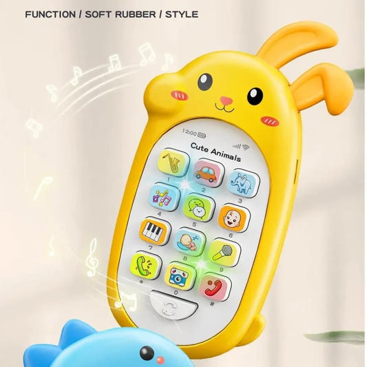 Kids Bunny Mobile Phone Toy With Music and Teether