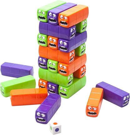 Wobbly Worms Tower Balancing Game | Tower Tumbling Stacking Board Games Building Jenga Blocks