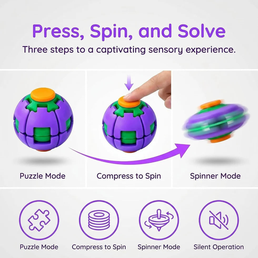2 in 1 Spinner Fidget Cube Ball