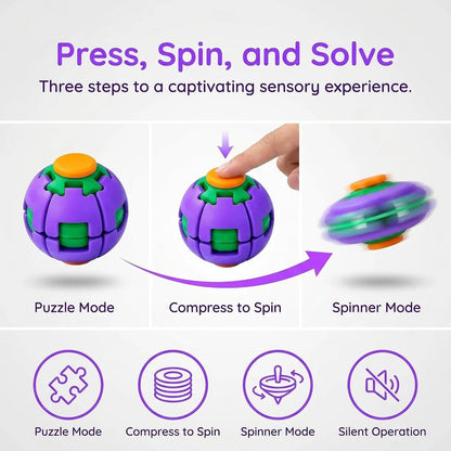 2 in 1 Spinner Fidget Cube Ball