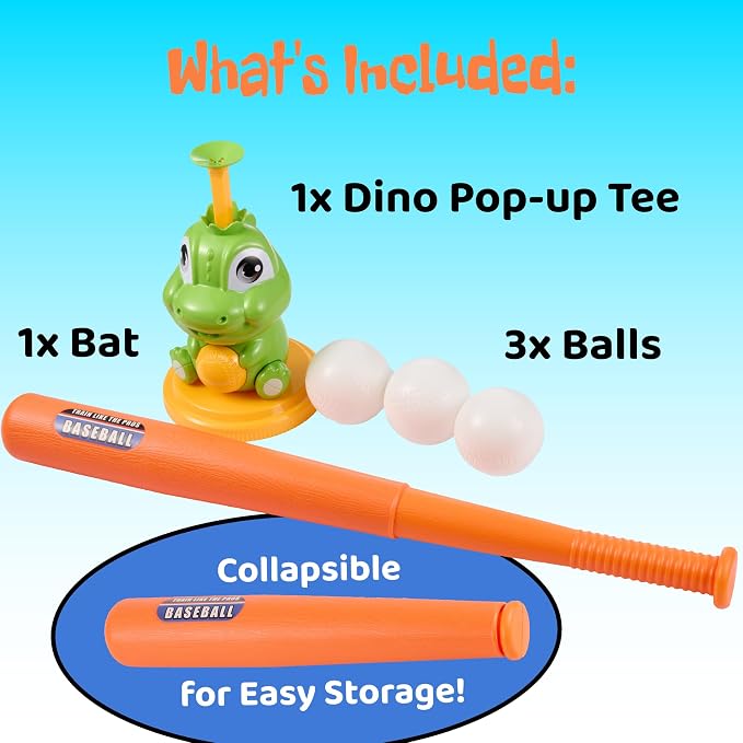 Dinosaur Baseball Set With Automatic Ball Ejector