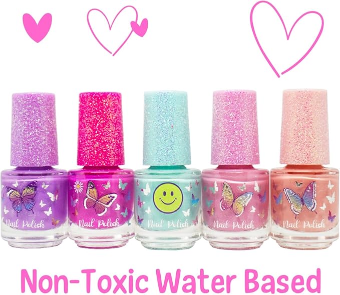 Butterfly Scented Peel Off Nail Polish Set For Girls