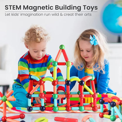36 Pcs Magnetic Sticks & Balls Blocks | STEM Learning Building Toy for Kids