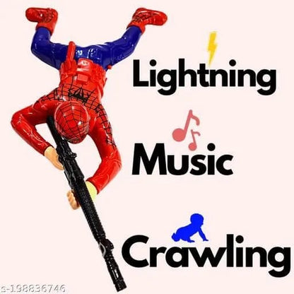 Crawling Spiderman Toy with Lights & Sound | Action Superhero Toy for Kids