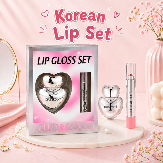 Korean Lip Set | Lipstick & Lip gloss