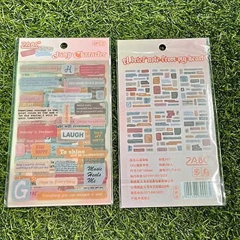 Motivational Quotes Journaling Sticker 6 Pcs Sheets Pack