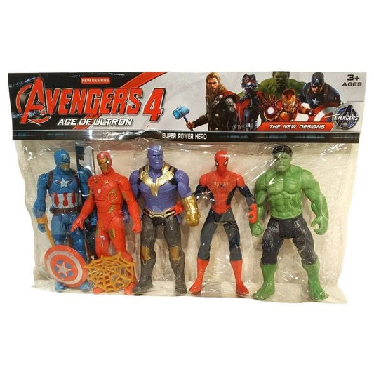 5 Superhero Avenger Action Figures | SpiderMan | Hulk | Captain America | Iron Man
