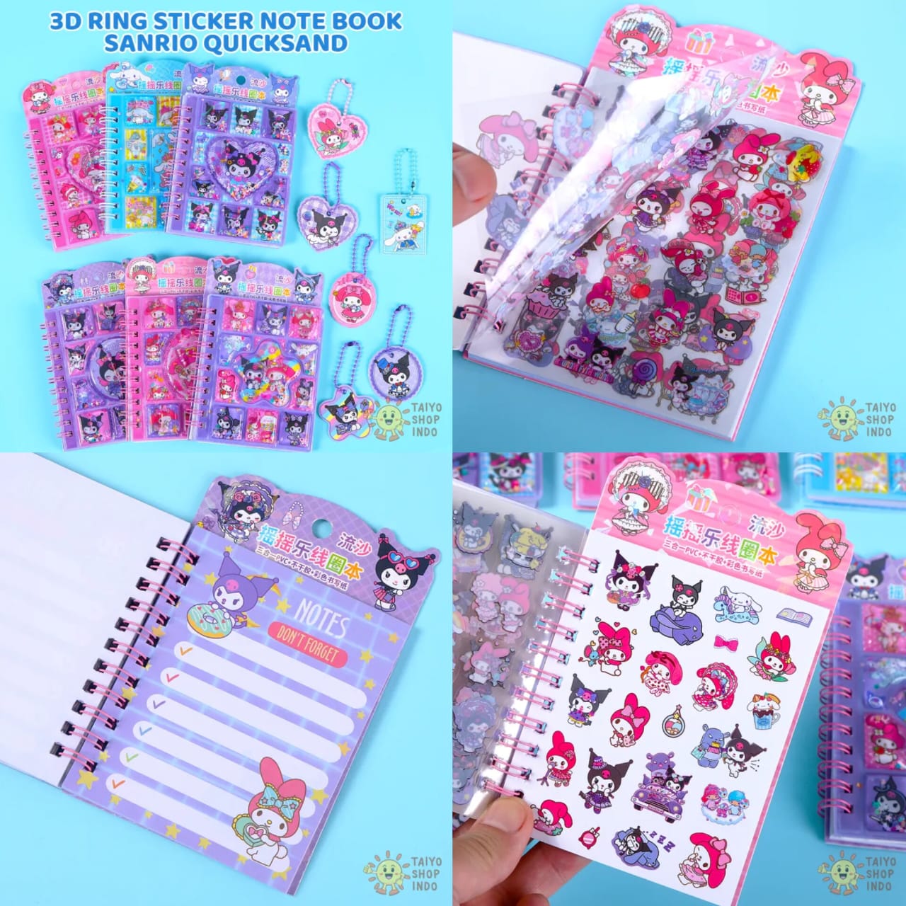 Sanrio Spiral Water Diary With Stickers | To Do List Planner | Notepad